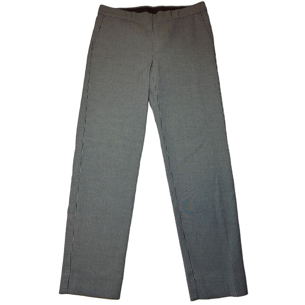 J Jill Women’s Essential Slim Ankle Pants Size 6 Striped Career Trouser Modern